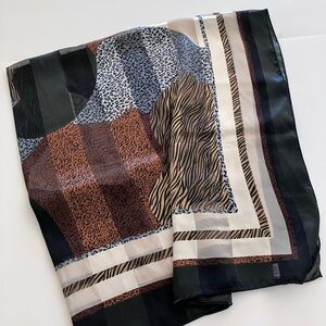 Animal Print Large Vibrant Scarf